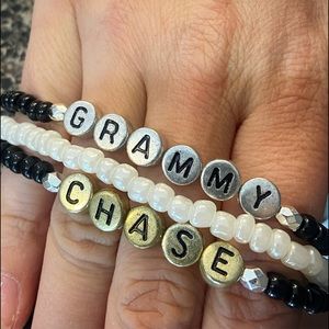 Custom 3 piece name bracelet